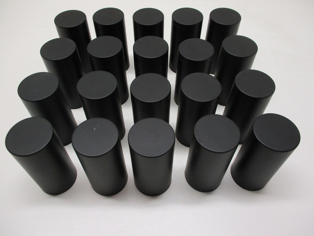(20) Wheel Lugnut Black Plastic 33mm Thread On Cylinder Nut Covers Caps