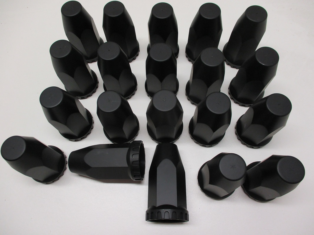 (20) Wheel Lugnut Black Plastic 33mm Thread On Nut Covers Caps / 4" eBay
