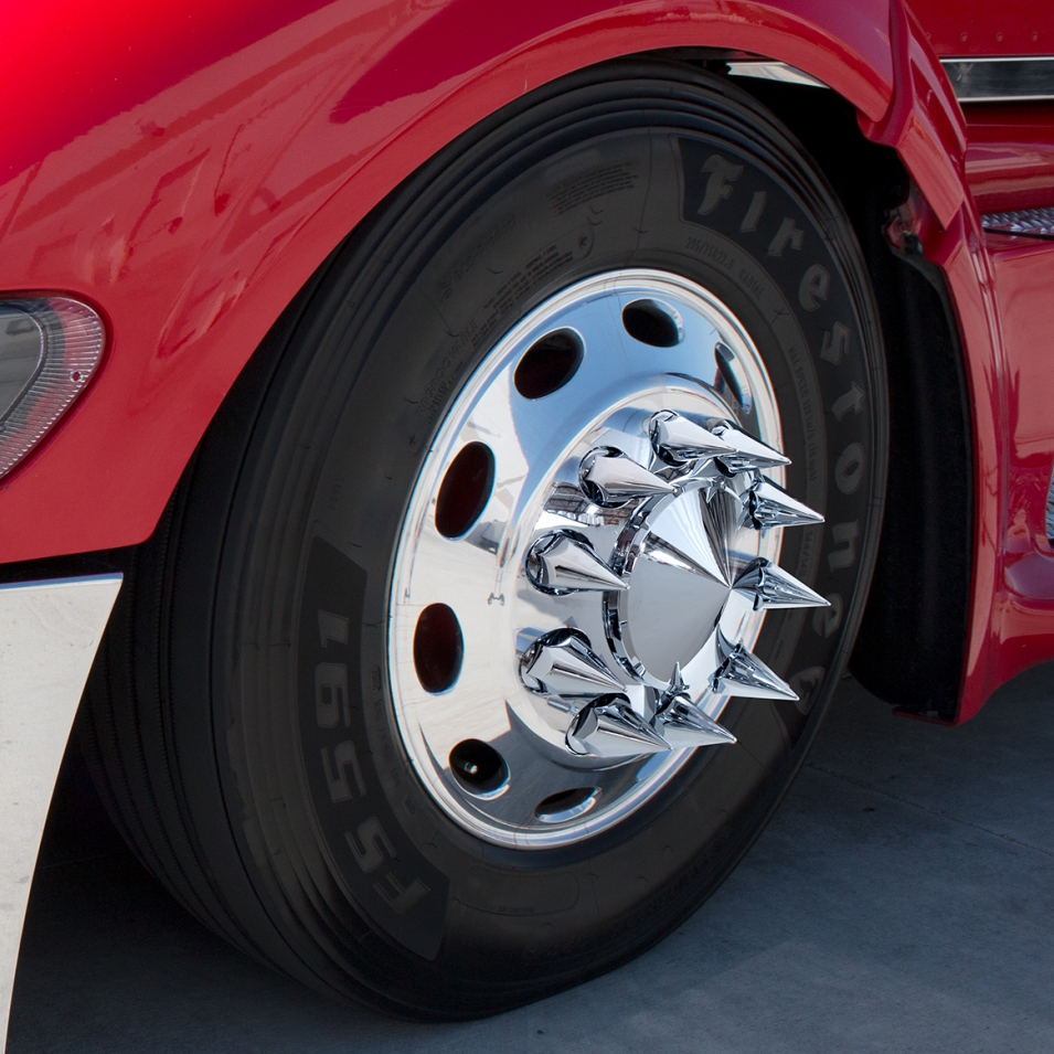 (60) Chrome Lug Nut Covers 33mm ThreadOn Peterbilt Kenworth Freightliner Volvo eBay