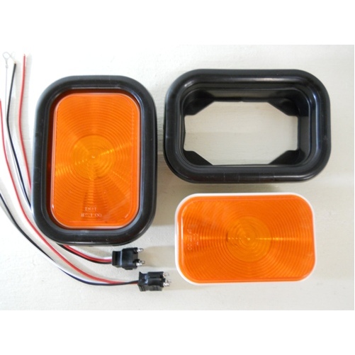 Amber Incandescent Rectangle RV Truck Trailer Semi Park Turn Signal