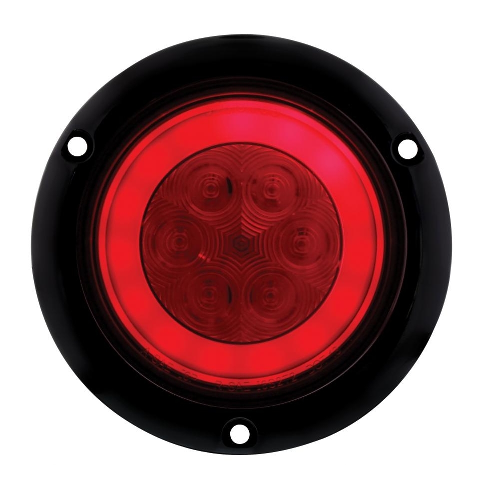 Halo Red LED 4" Round Trailer Truck Stop Turn Brake Tail Light 5.5