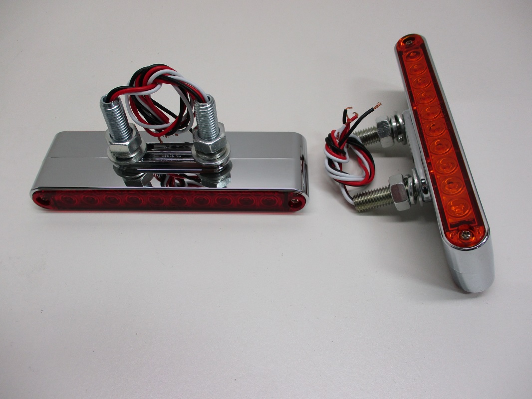Pair of 6.5"L Red / Amber LED Combo Double Face Truck Semi Trailer