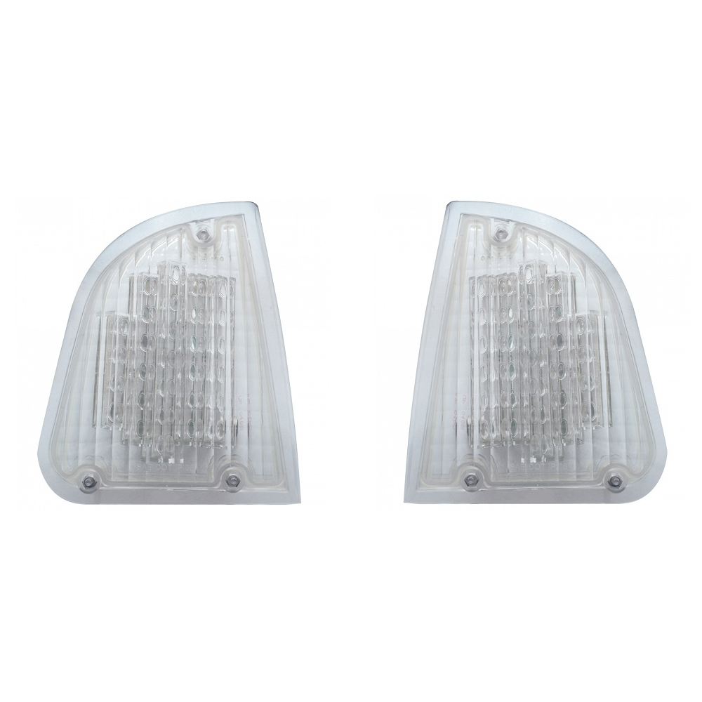Kenworth T600 LED Turn Signal Lights / Amber LED Clear Lens /Pair Left