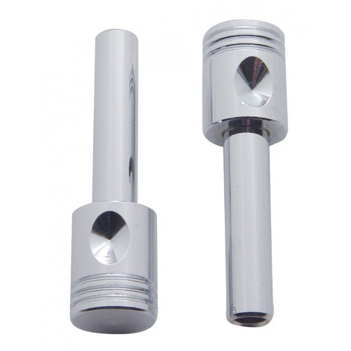 (2) Classic Vintage Car Pickup Truck Chrome Piston Door Locks Knobs