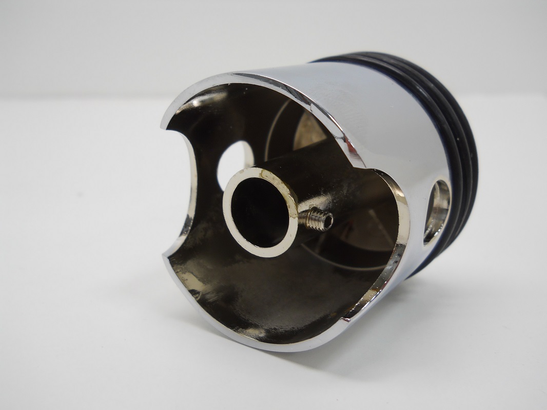 Universal Chrome Metal Piston Shaped Gear Shift Knob Lever Handle Cover