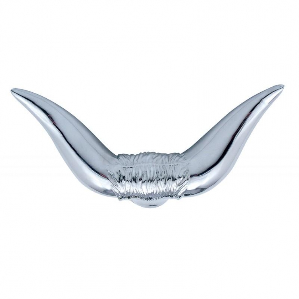 Hood Ornament Bull Horns Chrome Freightliner Kenworth Peterbilt Mack | eBay