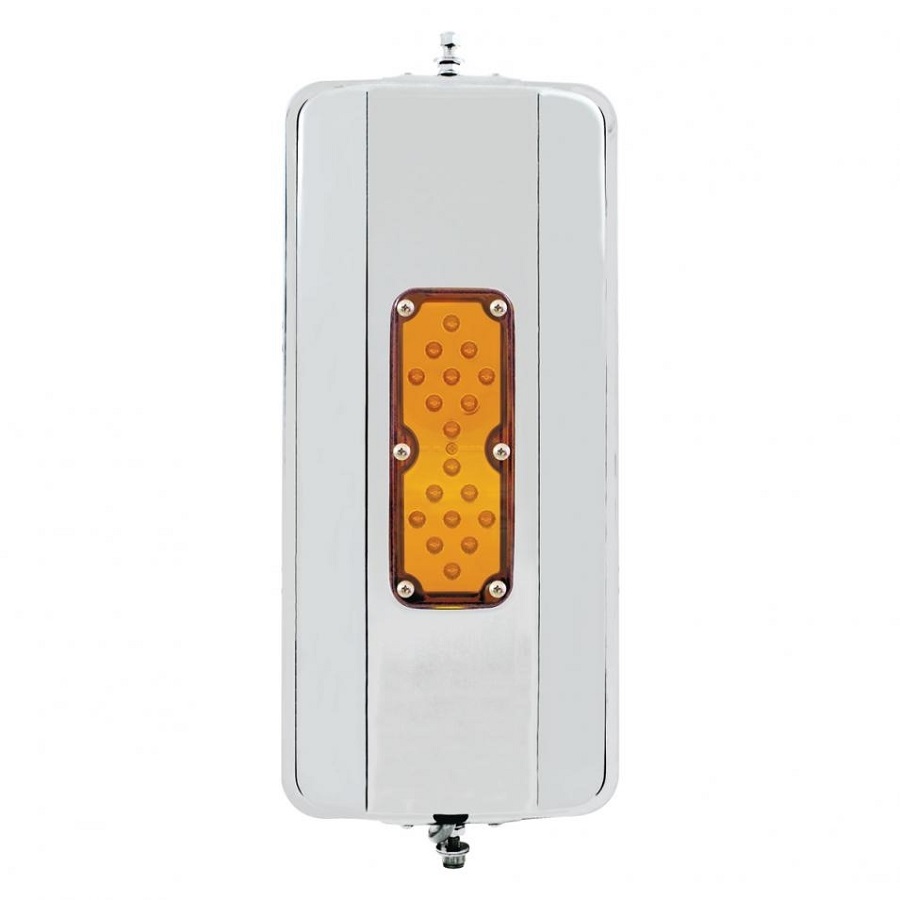 LED Stainless Steel HEATED West Coast Mirror 7" x 16" SEMI TRUCKS eBay