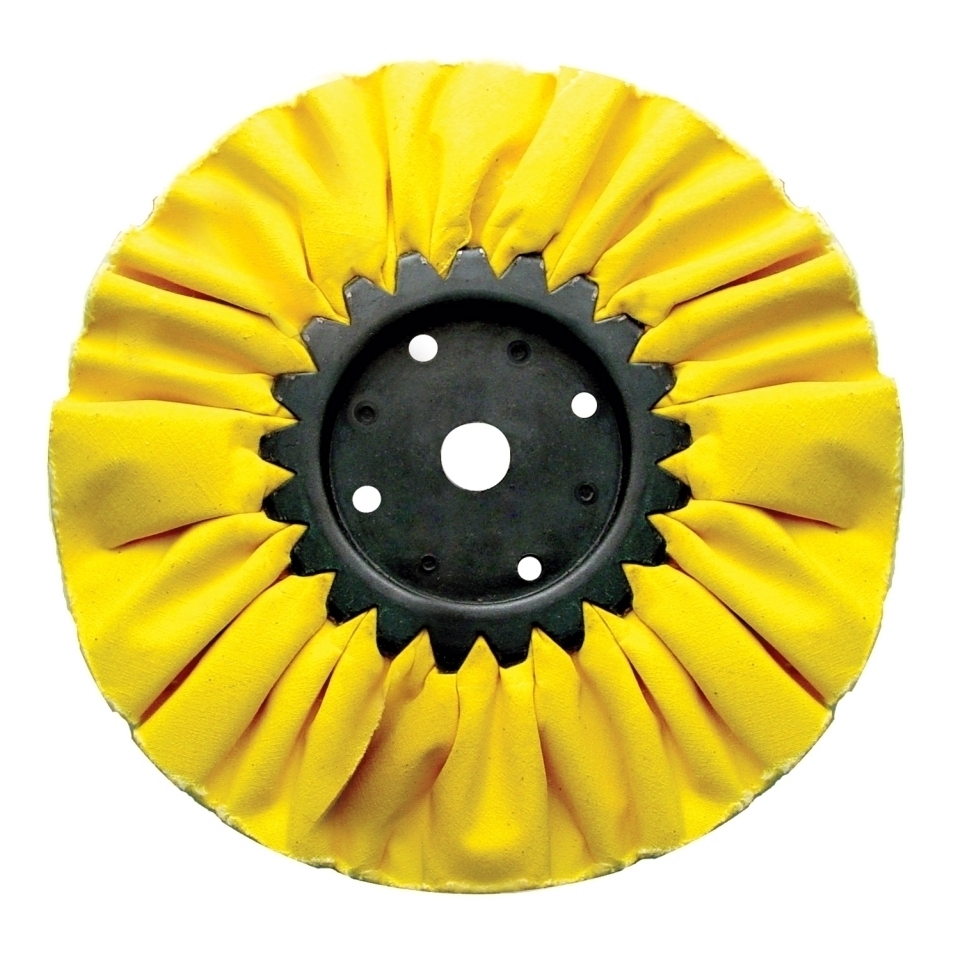 Treated Airway Extra Hard Buffing Wheel Yellow 16 Ply 5/8" and 1/2