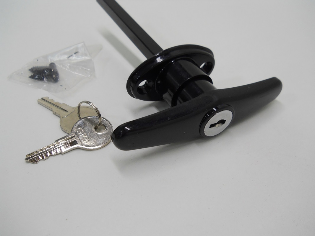 Truck Cap Cover Shell Topper Window THandle Lock Kit / Black / Single