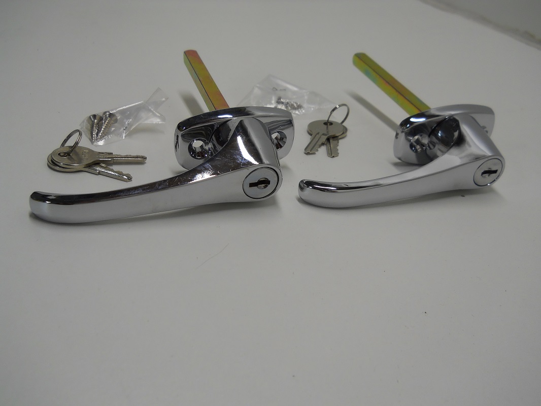 Chrome Truck Cap Cover Shell Topper Window L-Handle Lock Kits Twin Pack