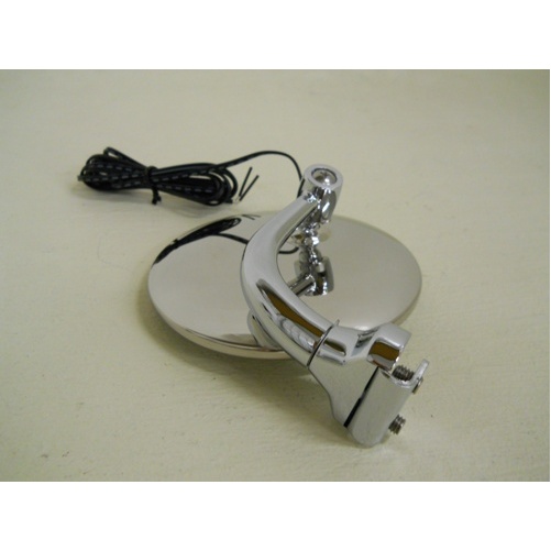 (2) Classic Antique Hot Rod 4" Round Door Peep Mirrors / LED Turn