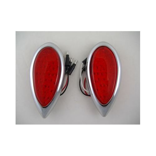 Red LED Tear Drop Trailer Car Truck Stop Turn Brake Tail Lights