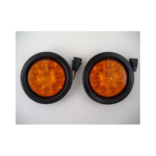 4 U0026quot Round Amber 10 Led Trailer Truck Park Running Turn