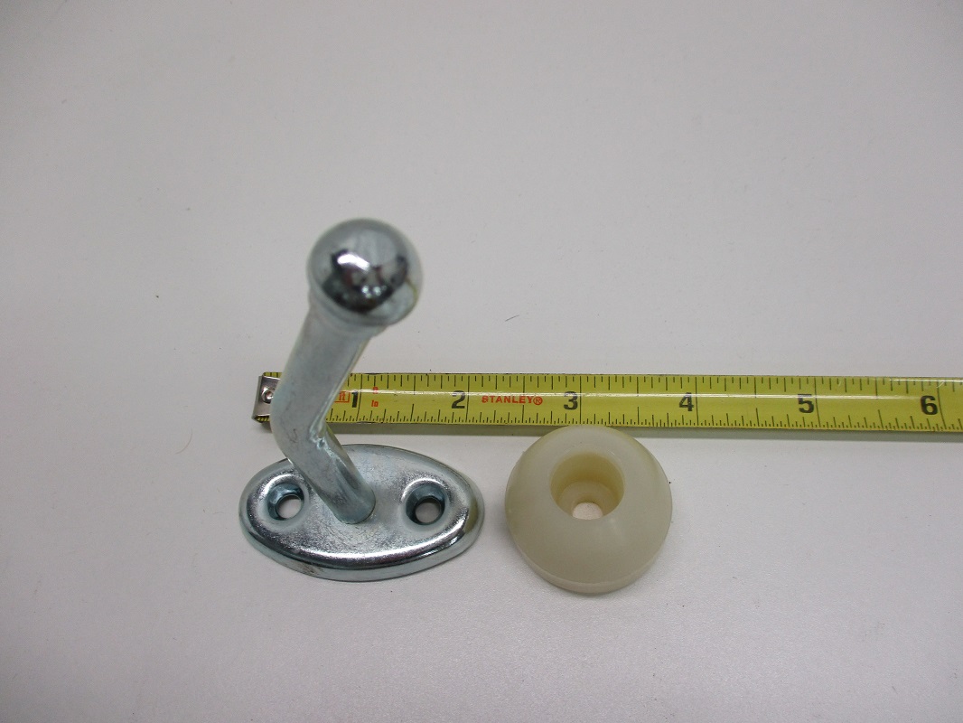 RV Camper Trailer Door Stop / 4" Long Bent Aluminum Doorstop With