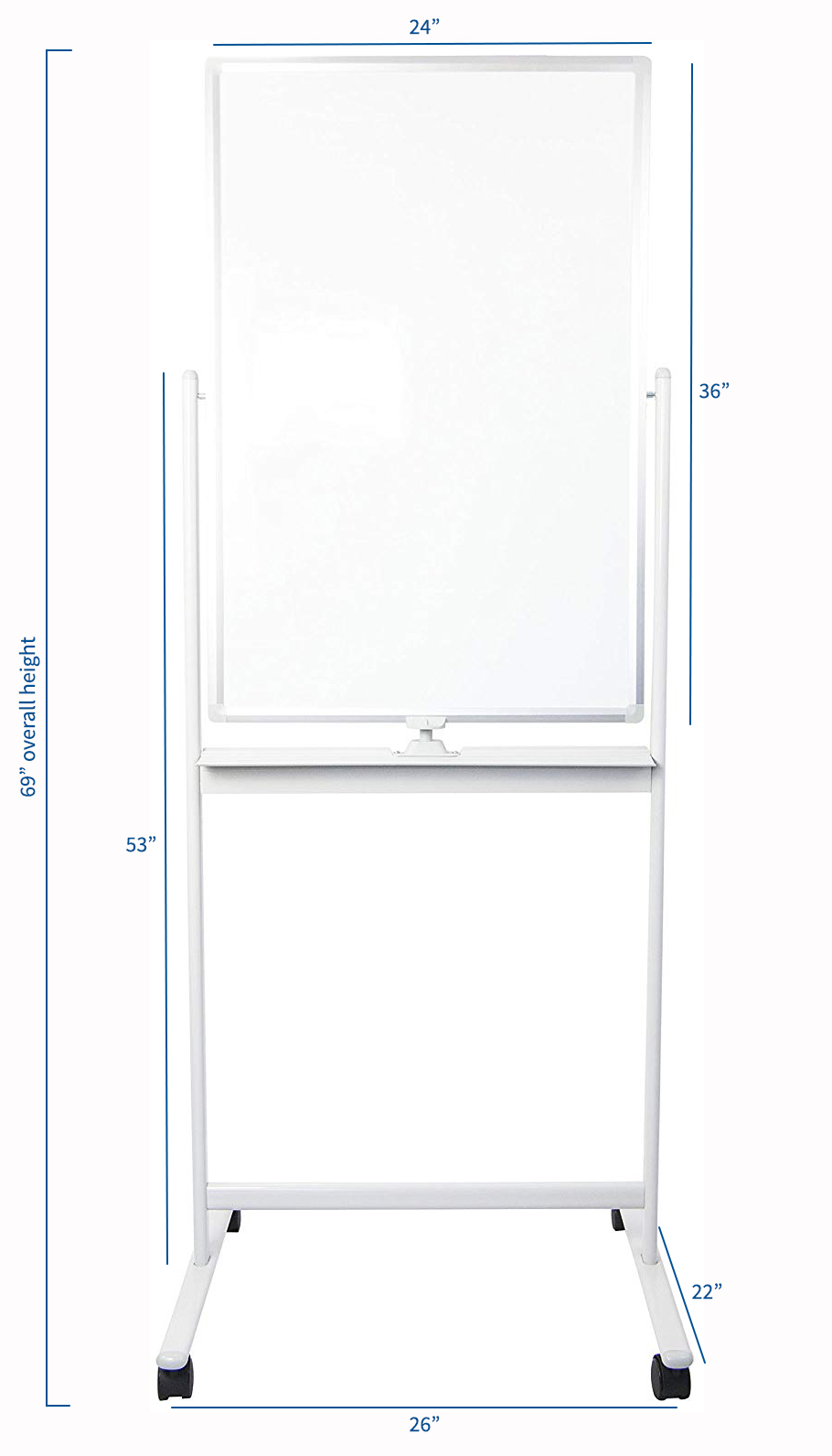 VIVO Mobile Dry Erase Board 24" x 36" Double Sided Whiteboard