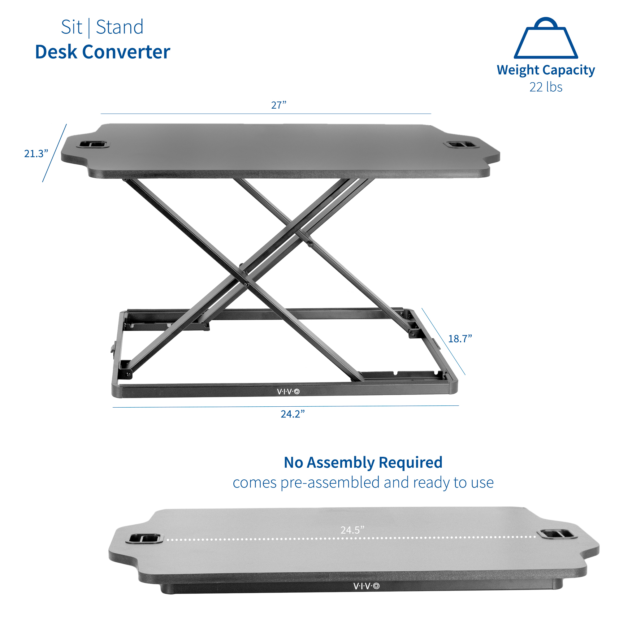 vivo electric height adjustable standing desk converter