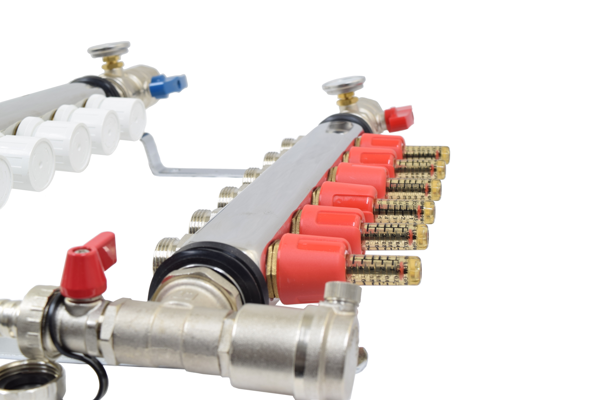 6 Loop/Branch 1/2" Pex Manifold Stainless Steel Radiant Floor Heating