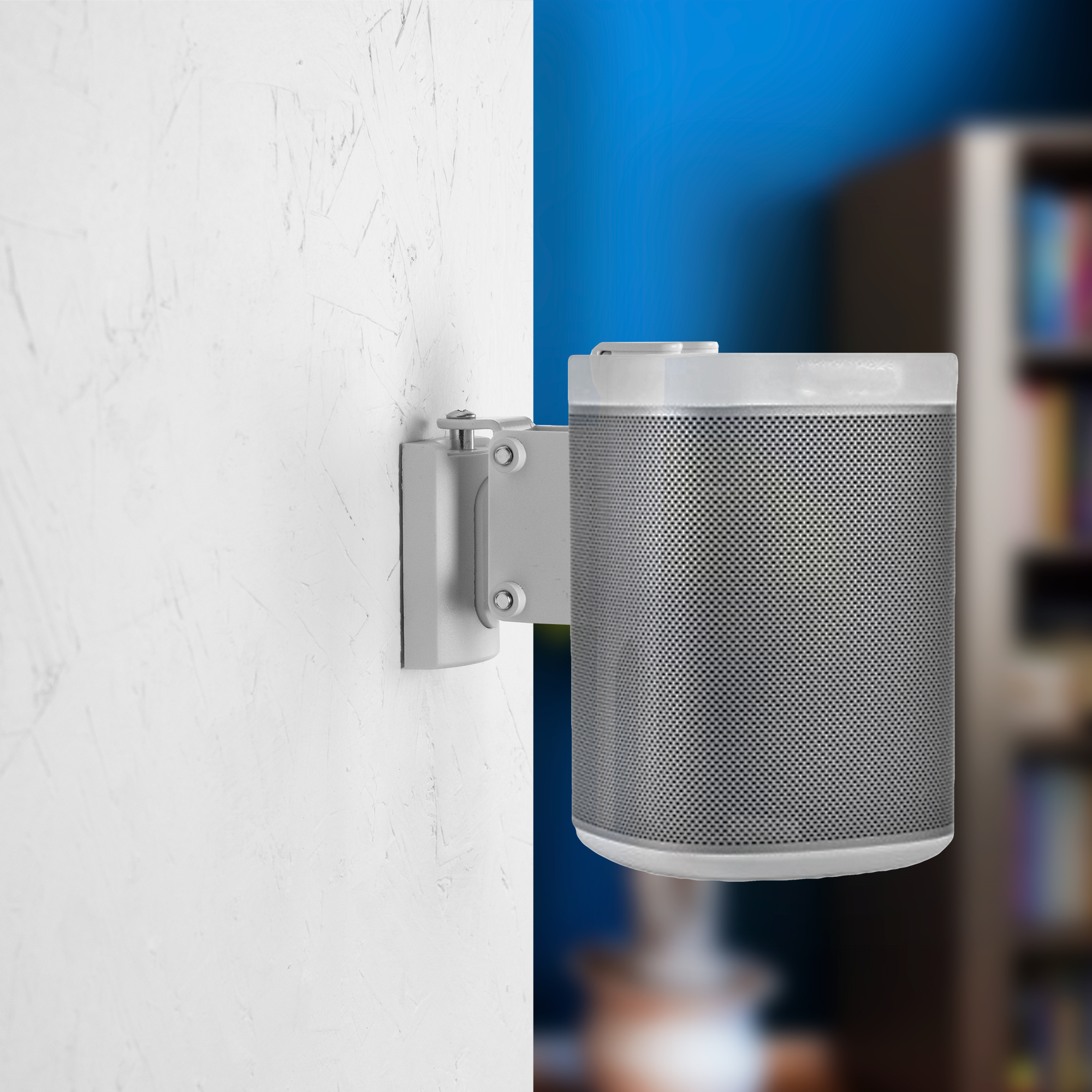 VIVO White Dual Wall Speaker Mount Designed for SONOS PLAY 1 Brackets