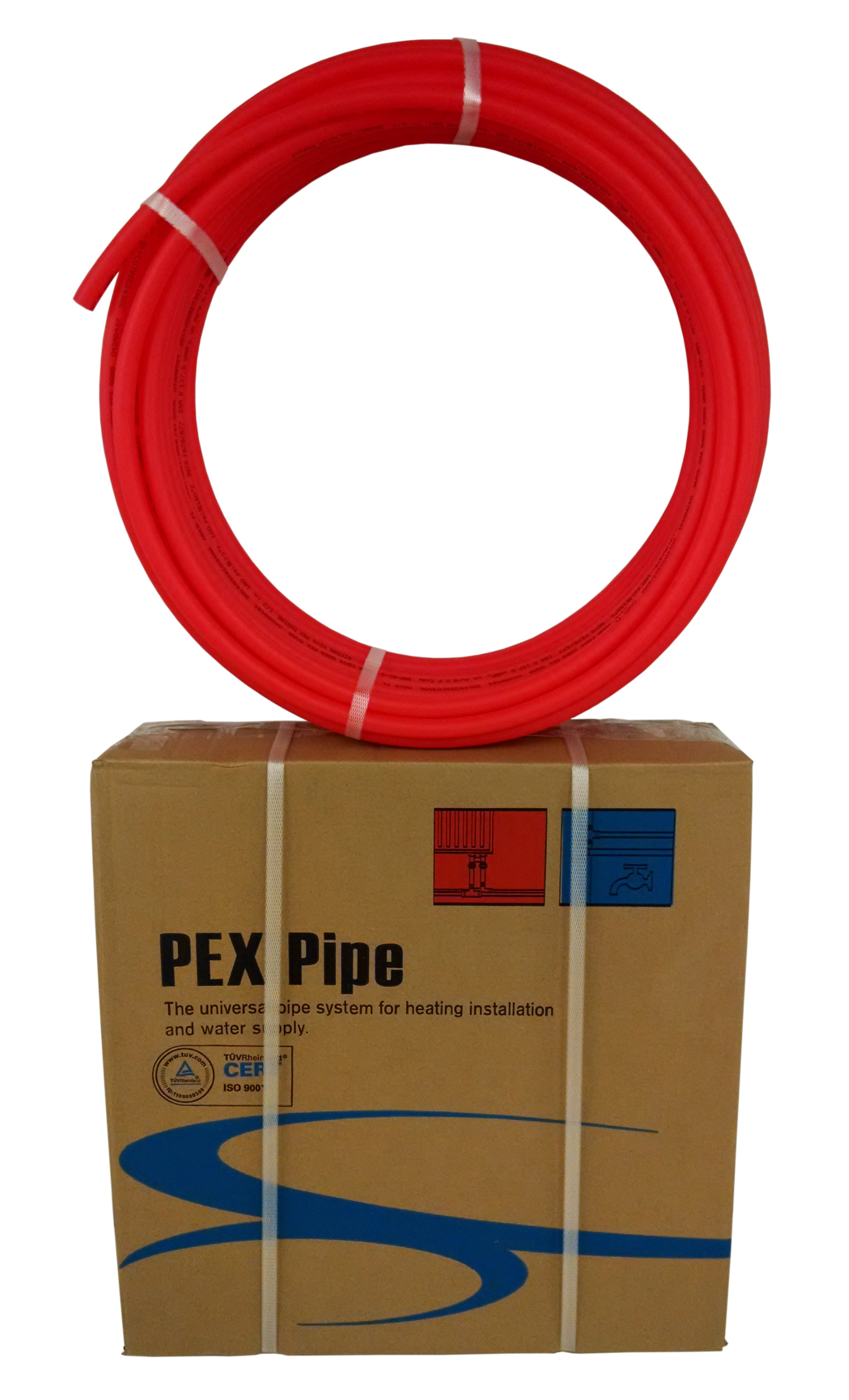 3/4\" x 500ft feet Pex Tubing Oxygen Barrier O2 EVOH Pex-B Red Radiant ...