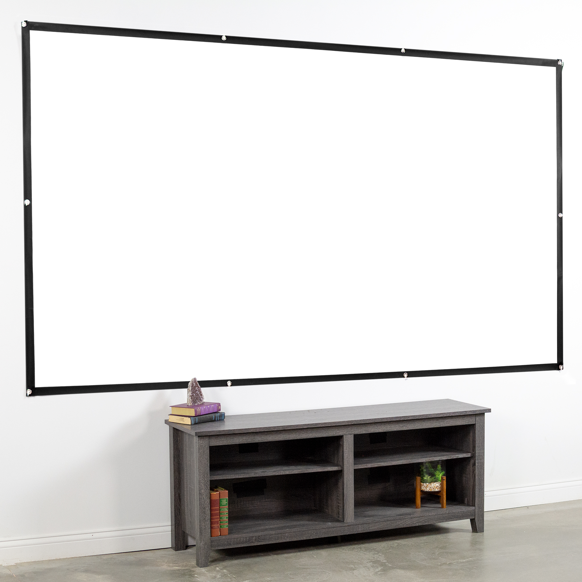 VIVO 120" Two Sided Indoor Outdoor 169 Projection Screen w/ Hanging