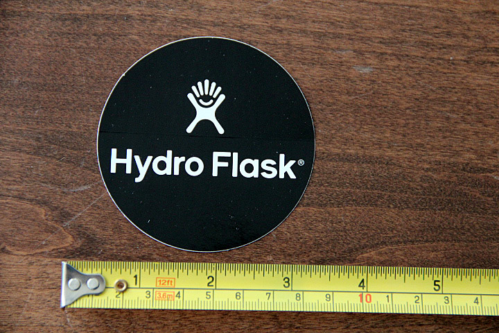 black hydroflask with stickers
