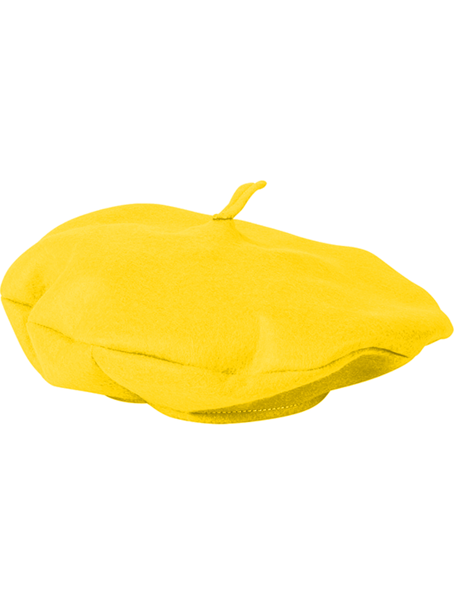 Yellow beret ( NWOT) YELLOW BERET With Cabillou 100% Wool Bright French Style - Etsy main image 4