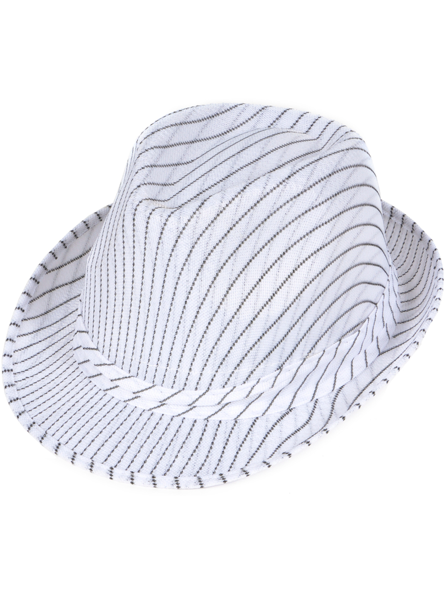 striped fedora hat