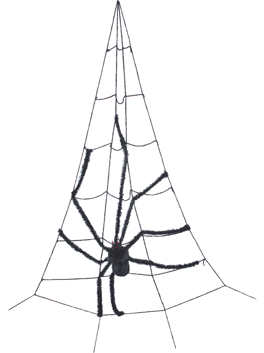Creepy Crawly Corner Spider Web With Arachnid Decoration