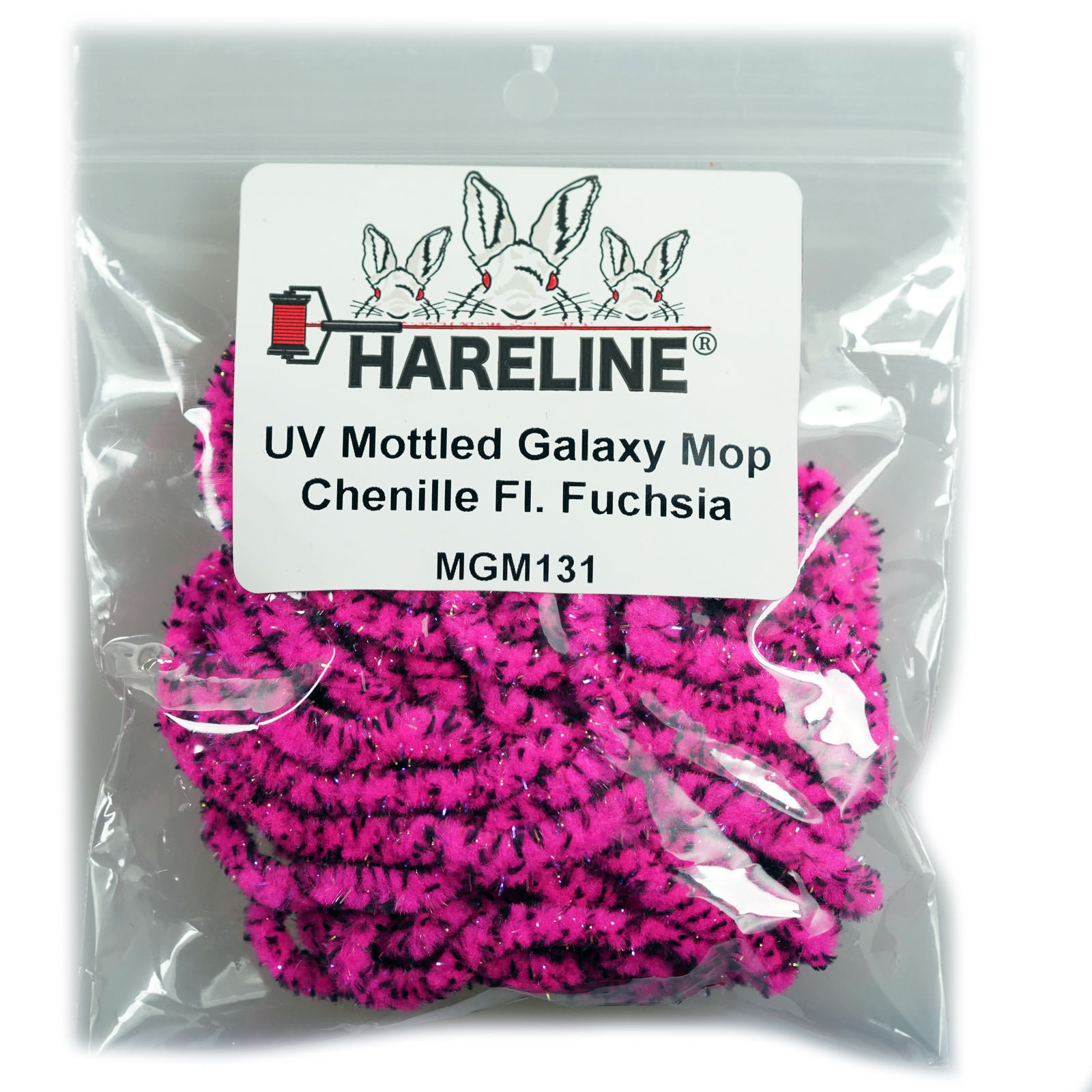 Hareline UV Mottled Galaxy Mop Chenille - Olive Brown, 4 Yards, For Fly Tying (Nymphs, Streamers, Mop Flies)