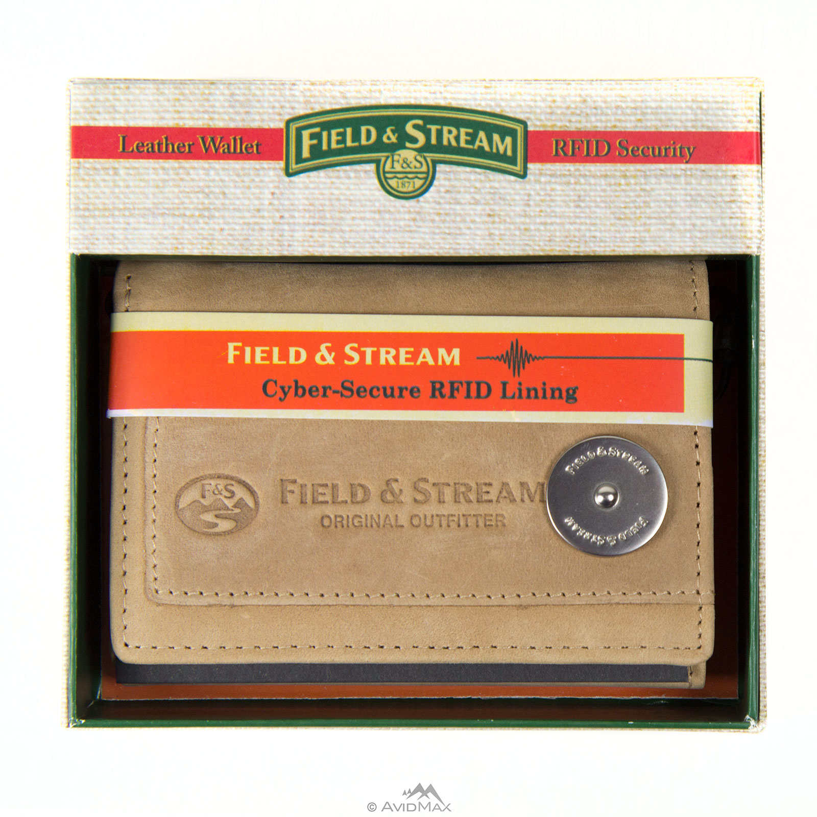 Field & Stream Ogden Leather ThreeFold Wallet AvidMax
