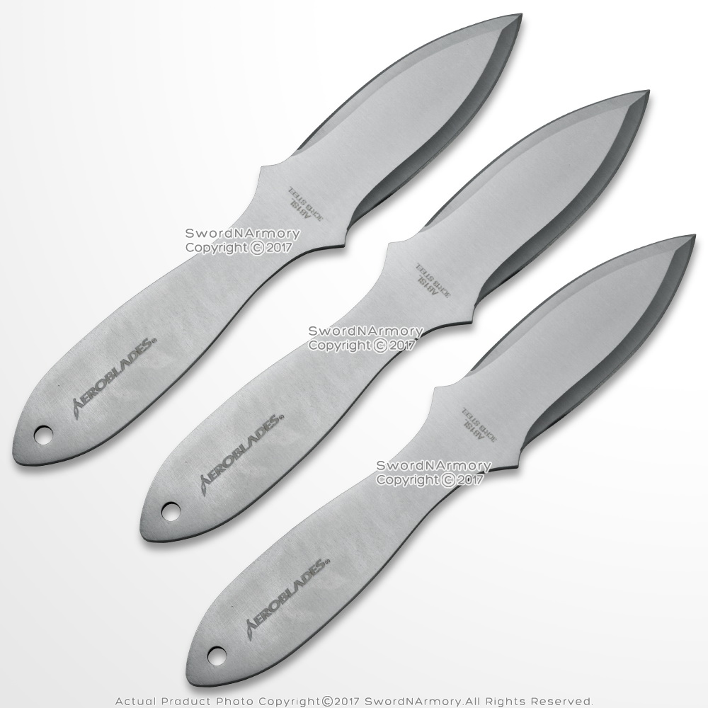 9" or 6.5" 3 Pcs Fixed Blade Throwing Knife Set with Dragon Engraved Full Tang - Bild 18 von 25