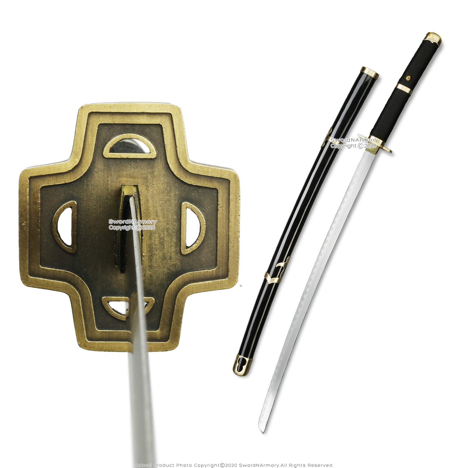 Una Fantasia Zoro Roronoa Anime Katana Espada Samurai Cosplay Pieza Con Vaina Ebay