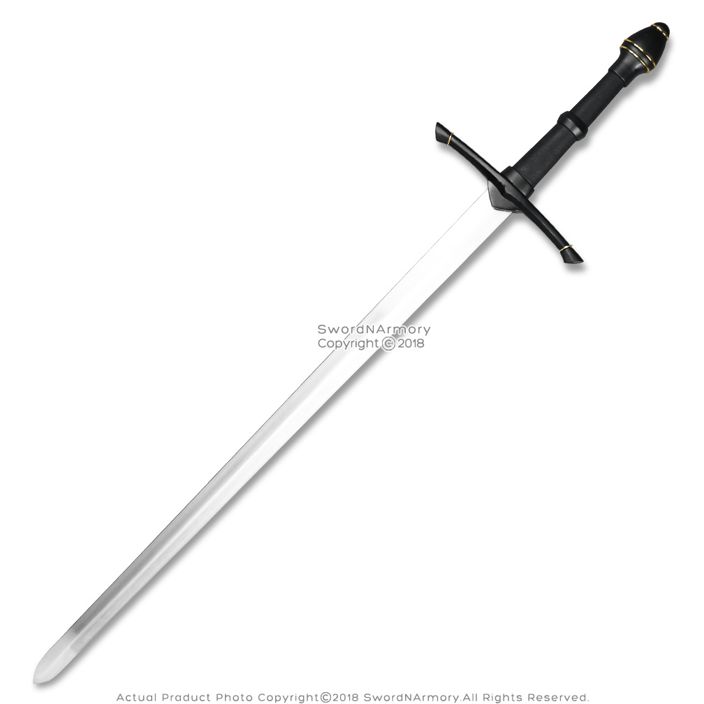36" Medieval Knight's Sword Chivalry Golden Ring LARP Renaissance Costume - Picture 9 of 10