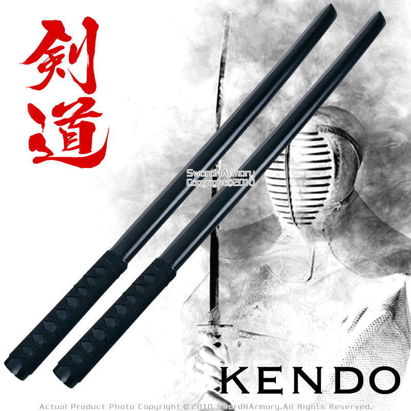 Katana Et Wakizashi En Bois - Set D'entraînement - Lame Wenge, Fourreau Rouge Fleuri - Longueur 103 Cm Et 79 Cm