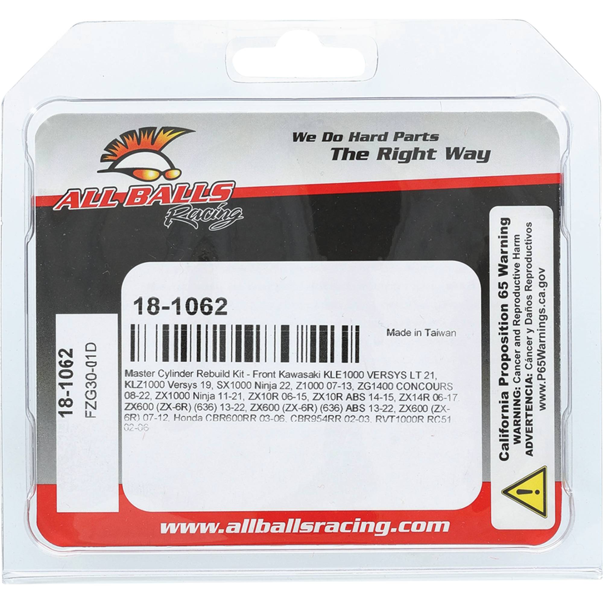 All Balls Master Cylinder Rebuild kit 18-1062 for Kawasaki ZX 6R