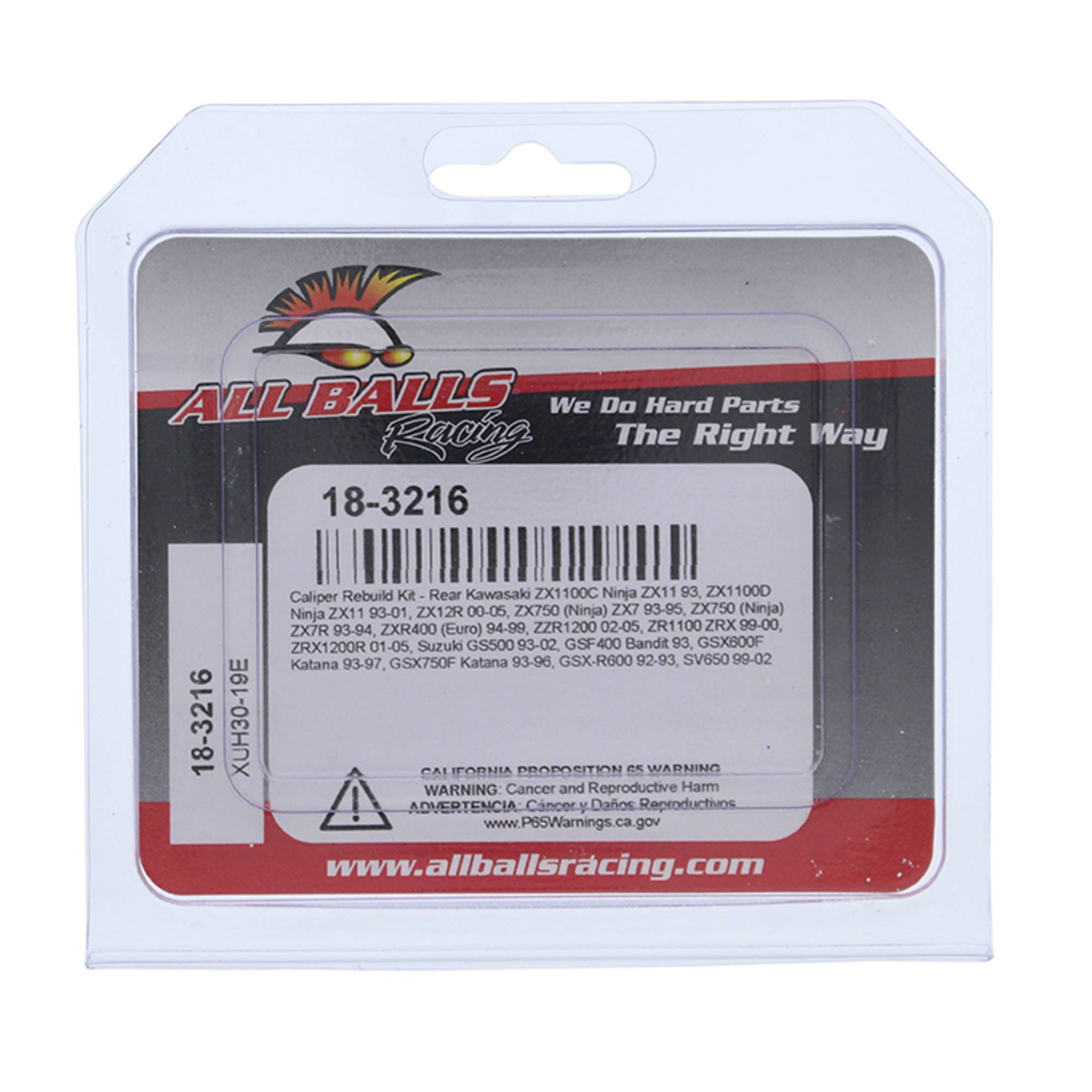 タケ All Balls Rear Caliper Rebuild Kit 18-3216 For Kawasaki ZRX
