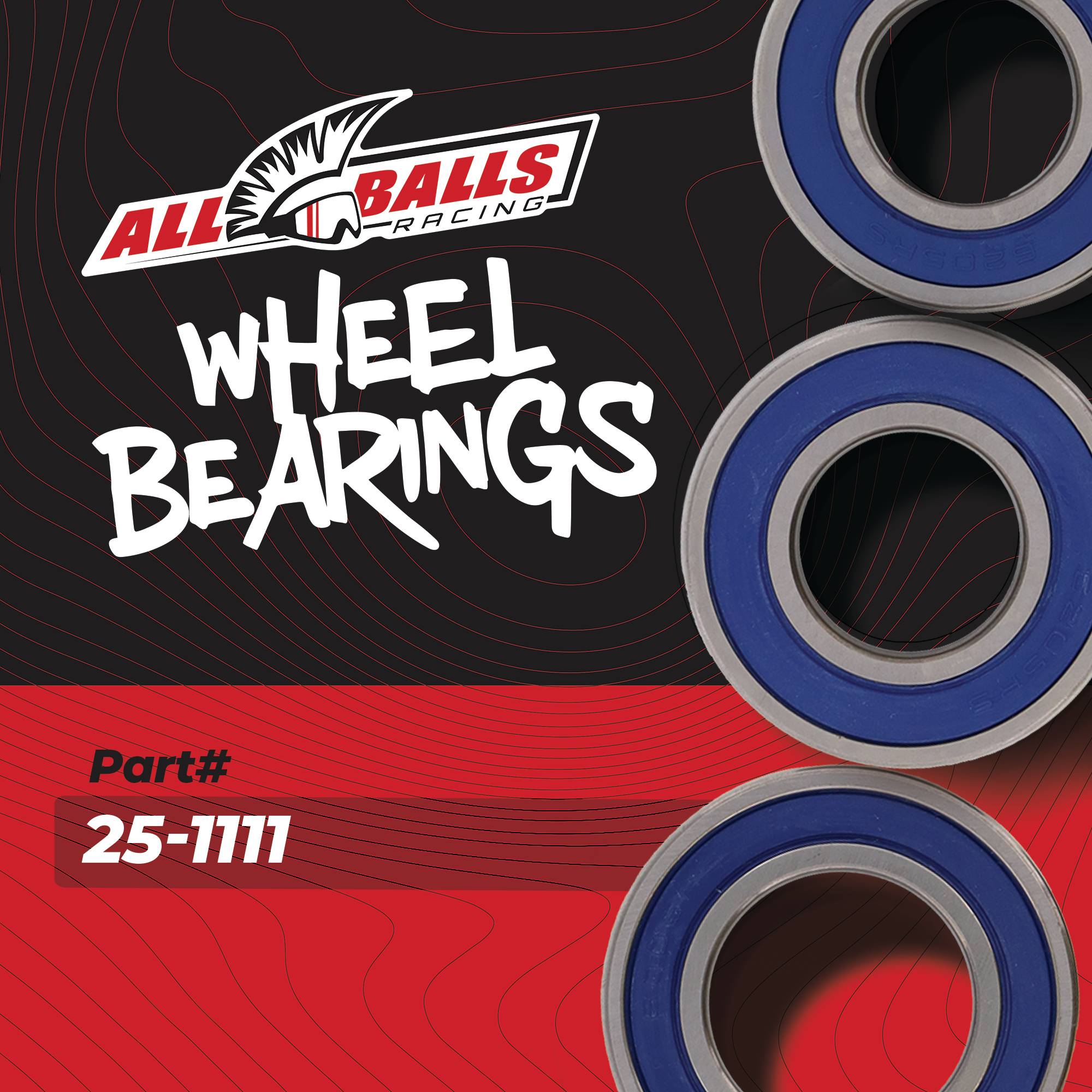 All Balls 25-1111 Rear Wheel Bearing Seal Kit For Kawasaki ZX600
