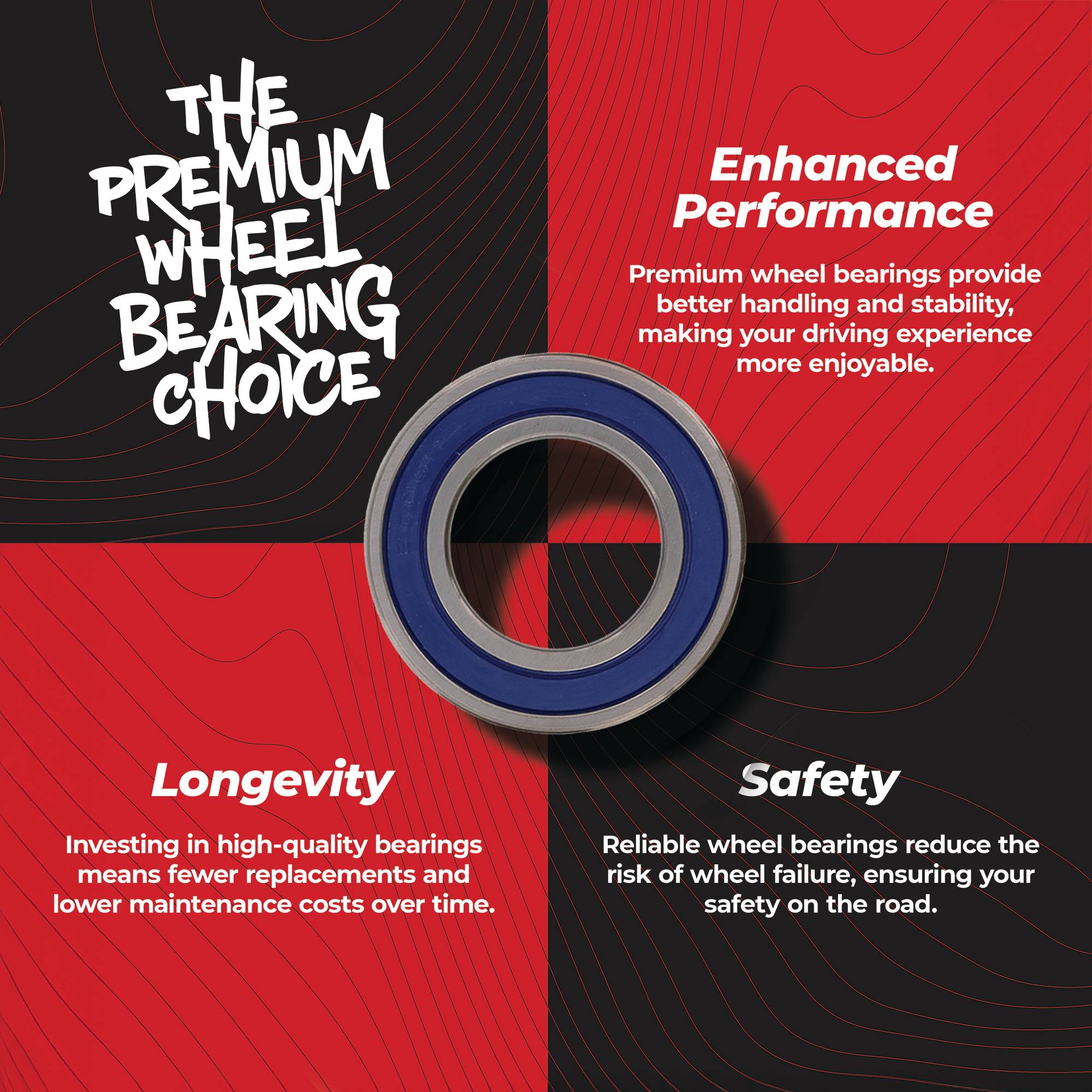 All Balls Rear Wheel Bearing Seal Kit for Kawasaki Z1000 03-09