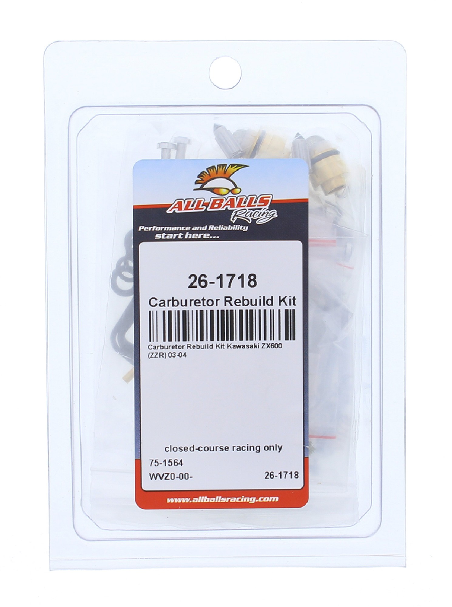 Carburetor Rebuild Kit For Kawasaki ZX600 (ZZR) 2003-2004; 26-1718
