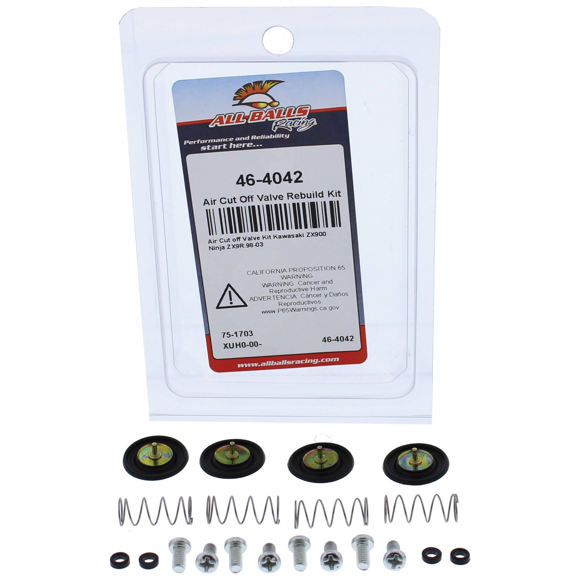 New All Balls Air Cut-Off Valve Rebuild Kit for Kawasaki ZX 9R