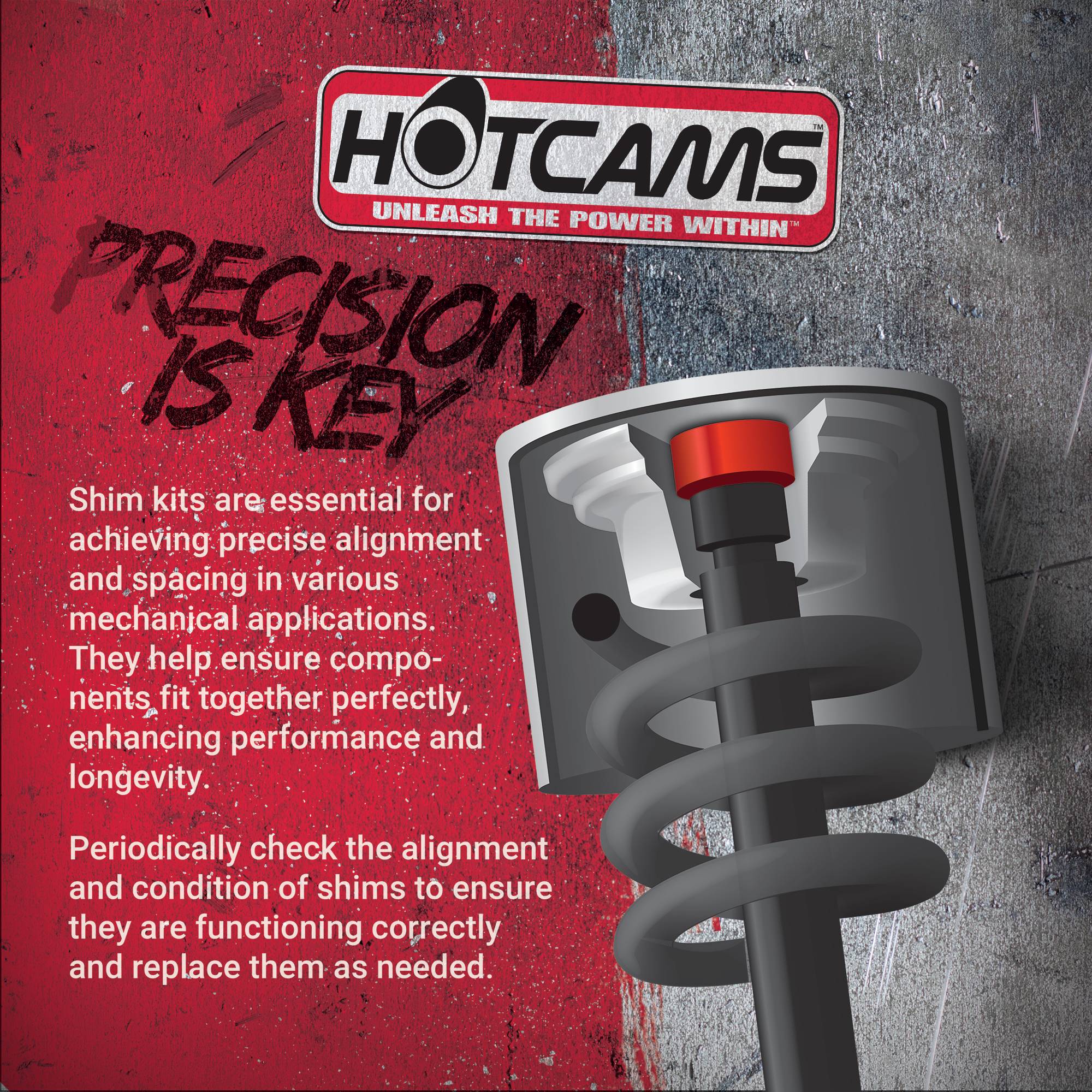 New Hot Cams Complete 7.48mm Shim Kit for Yamaha YZ 250F 68-2073