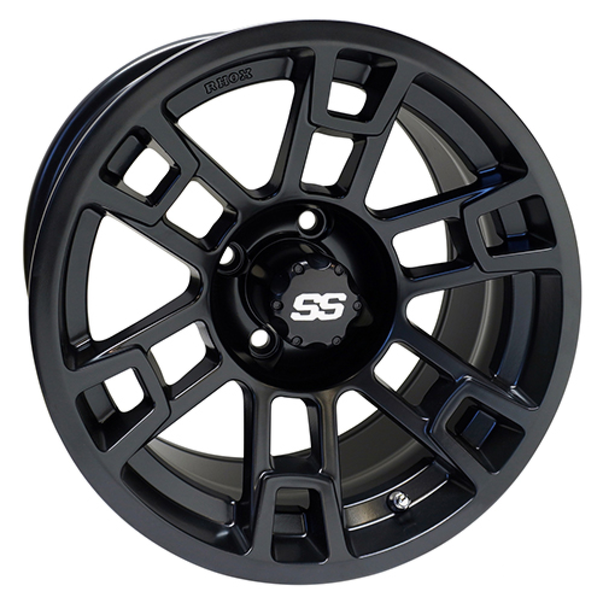  Wheel Matte Black, 14x7 ET-25 Golf Carts; TIR-RX391-MB | eBay