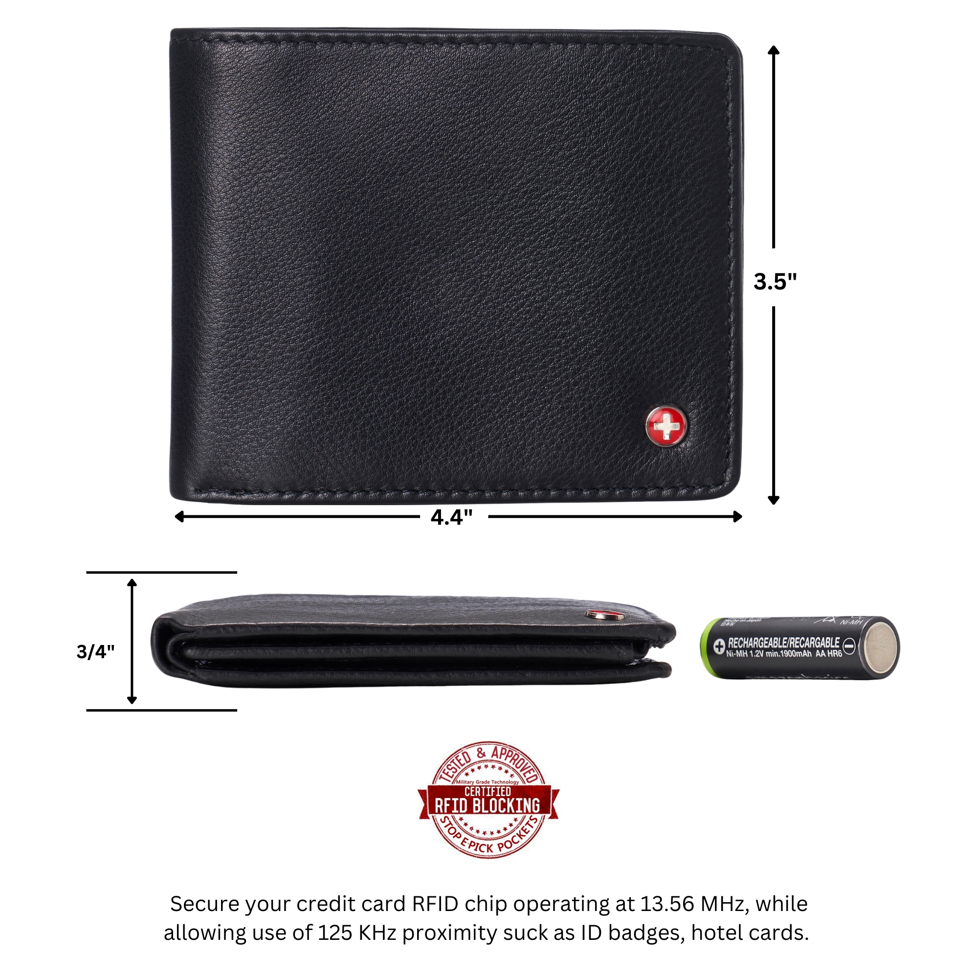 Alpine Swiss Mens Wallet for Men RFID Protected Leather Mens Wallet Spencer - Picture 15 of 73