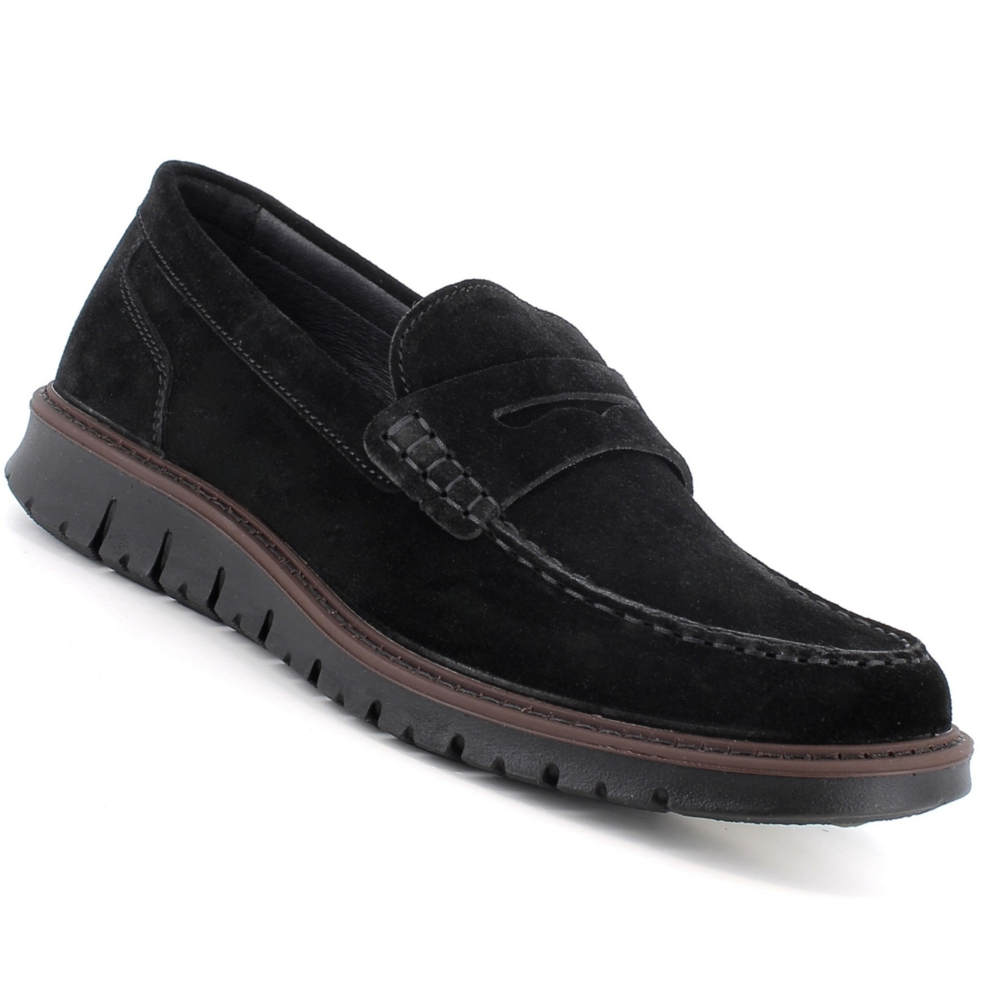 alpine swiss mens dress shoes leather lined slip on loafers Alpine Swiss Mateo Mens Suede Penny Loafers Italian Dress Casual Slip On  Shoes