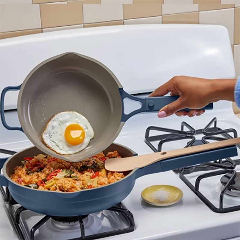 Our Place 3PC Aluminum Ceramic Glass Mini Pan Cookware Set 450F 1.2QT