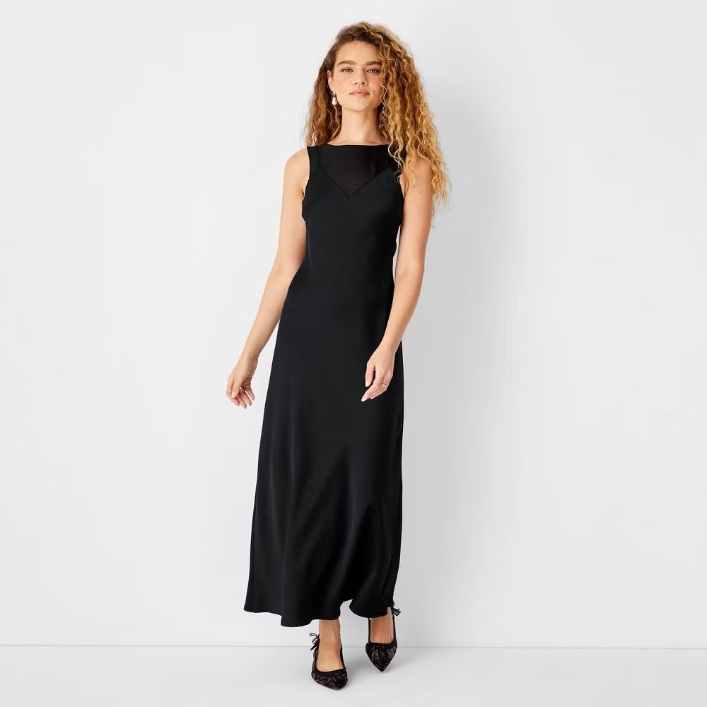 Women's Sleeveless Mixed Media Ankle Slip Dress - Future Collective - Picture 5 of 10