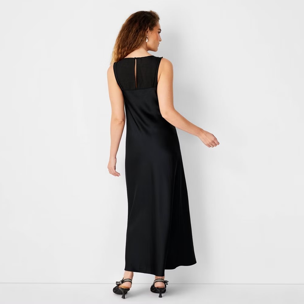 Women's Sleeveless Mixed Media Ankle Slip Dress - Future Collective - Picture 4 of 10