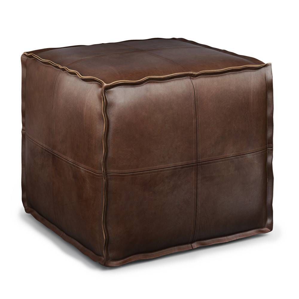 Wendal Square Pouf Distressed – WyndenHall