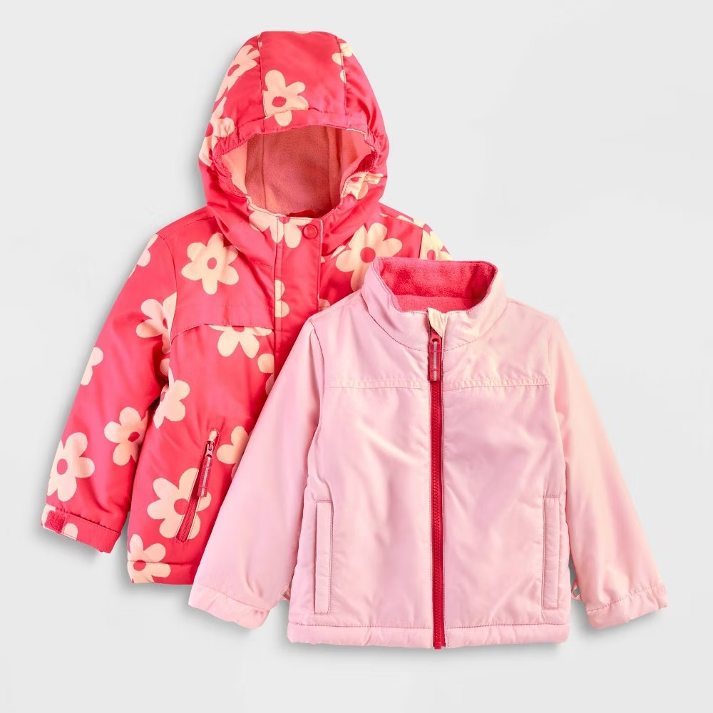 Cat & Jack Baby 3-in-1 Snowplay Jacket Attached Hood Adjustable Cuffs - Picture 35 of 35