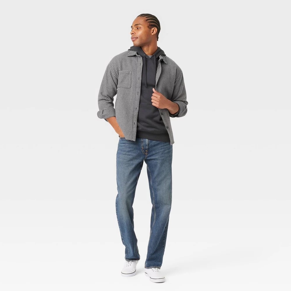 Schweres Flanell Langarm Button-Down Herrenhemd - Goodfellow & Co - Bild 16 von 24